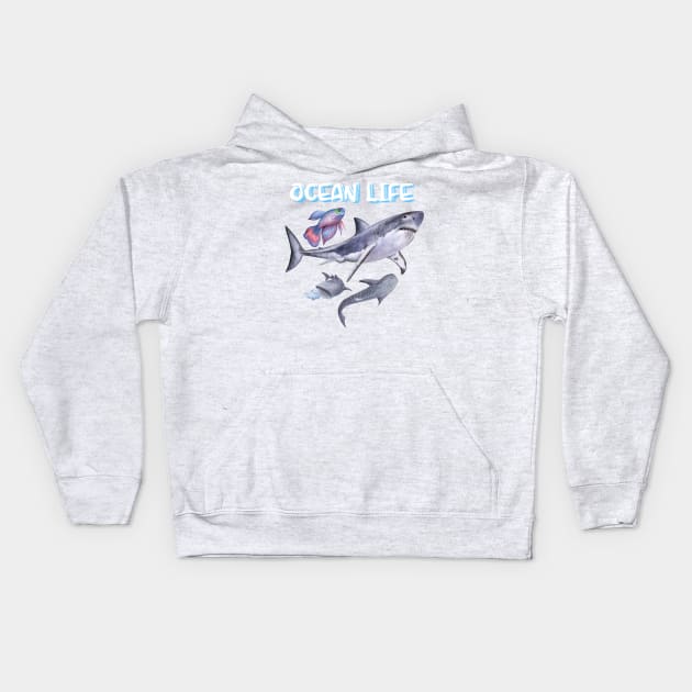 Ocean life Kids Hoodie by Beyond TShirt